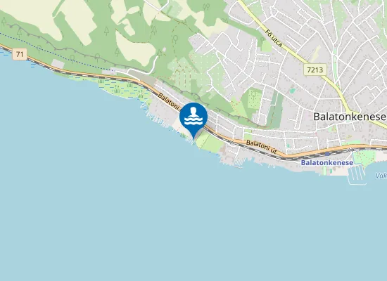 Map of Balaton Balatonkenese Kikoko Utca 138. Elotti Vizterulet