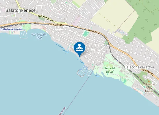Map of Balaton Balatonkenese Alsoreti Strand