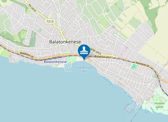 Map of Balaton Balatonkenese Vak Bottyan Strand