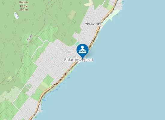 Map of BALATON BALATONSZEPEZD KOZPONTI -KOZSEGI- STRAND
