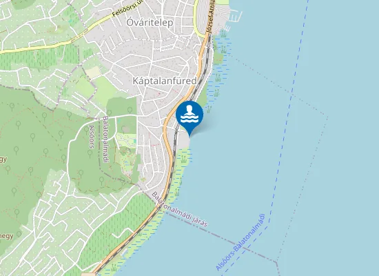 Map of Balaton Balatonalmadi-Kaptalanfured Siraly Utcai Kis Strand