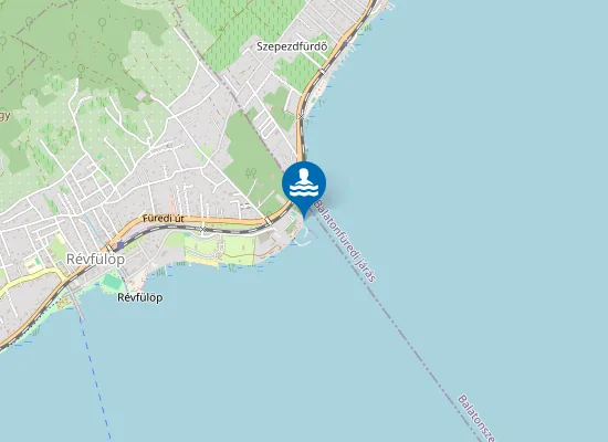 Map of BALATON REVFULOP MATHIAS CORVINUS COLLEGIUM VITORL?SKIKOTO FURDOHELYE