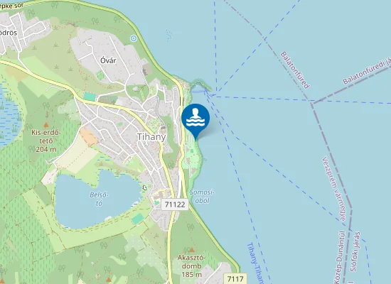 Map of BALATON TIHANY MTA LIMNOLOGIAI KUTATO INTEZET FURDOHELYE