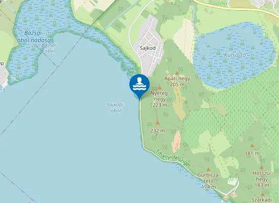 Map of BALATON TIHANY SAJKODI STRAND