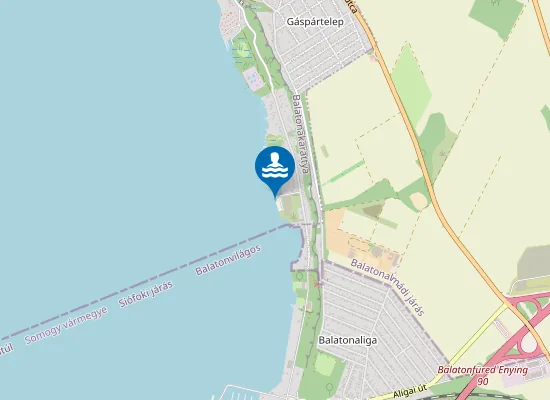 Map of Balaton Balatonakarattya Gumiradli Strand