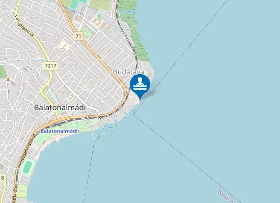 Map of Balaton Balatonalmadi Budatava Strand