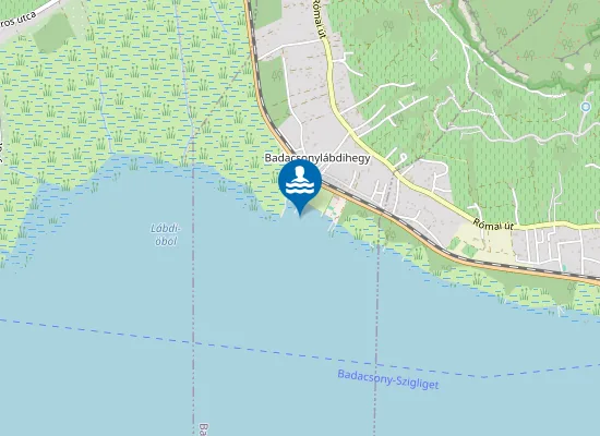Map of Balaton Badacsonylabdihegy Herczeg Ferenc Strand