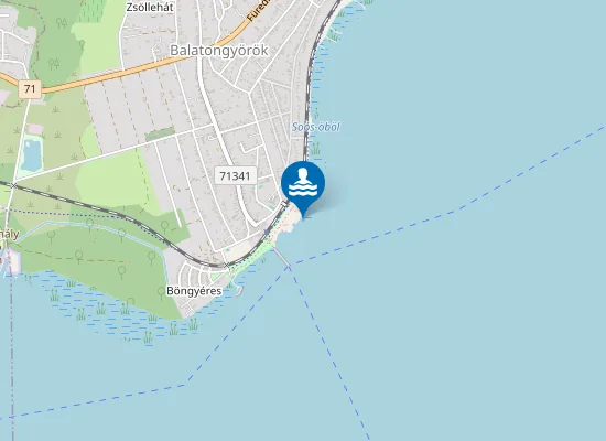 Map of Balaton Balatongyorok Kozsegi Strand