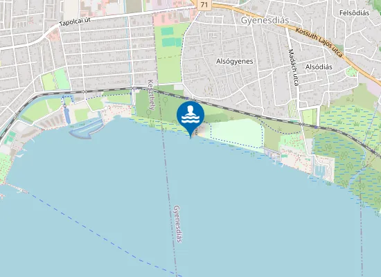 Map of BALATON GYENESDIAS ALSOGYENES GYENESI LIDO STRAND
