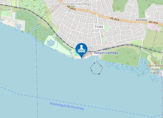 Map of BALATON VONYARCVASHEGY LIDO STRAND
