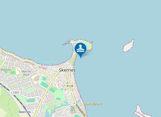 Map of SKERRIES, SOUTH BEACH