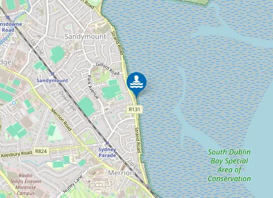 Map of SANDYMOUNT STRAND