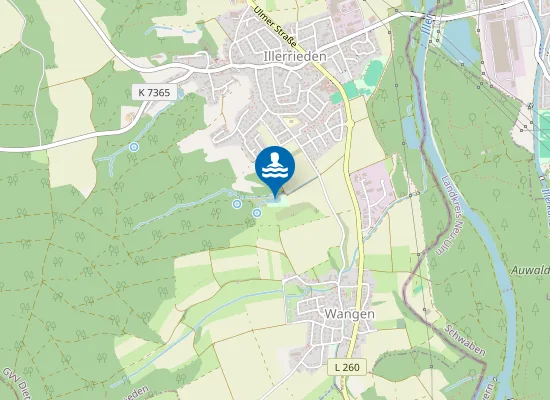 Map of ILLERRIEDEN BADESEE HEILIGAU