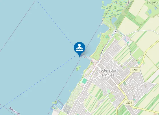 Map of NEUSIEDLERSEE, PODERSDORF