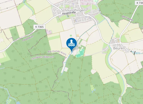 Map of SCHNUERPFLINGEN BADESEE