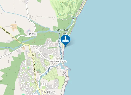 Map of Courtown, North Beach