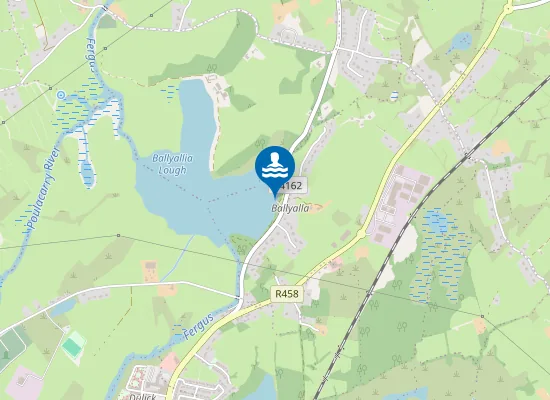 Map of Ballyallia Lake, Ennis