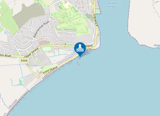 Map of Youghal Front Strand Beach