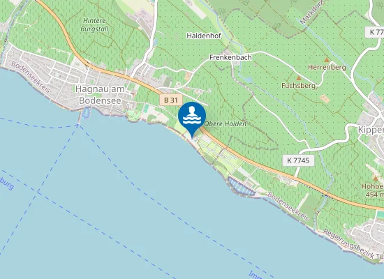 Map of HAGNAU BADESTELLE UND CAMPINGPLATZ