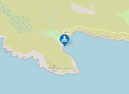 Map of Keem Beach, Achill Island