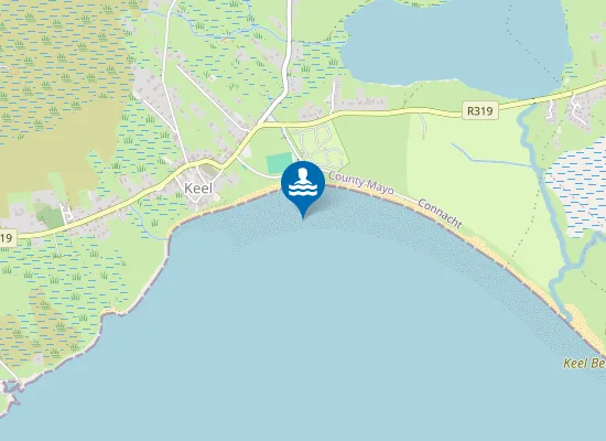 Map of Keel Beach, Achill Island
