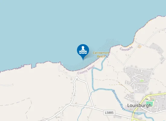 Map of Carrowmore Beach, Louisburgh