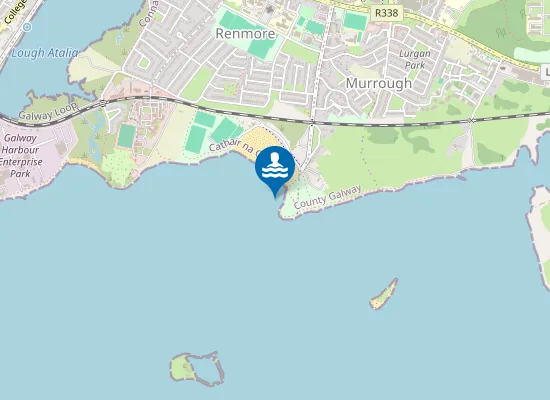 Map of Ballyloughane Beach