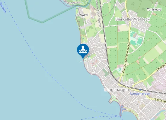 Map of LANGENARGEN STRANDBAD