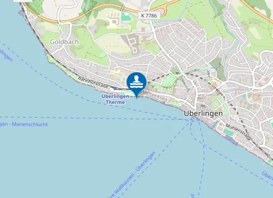 Map of UEBERLINGEN WEST STRANDBAD UEBERLINGEN WEST