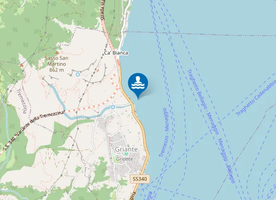 Map of SPIAGGIA PONTE RONCORONI