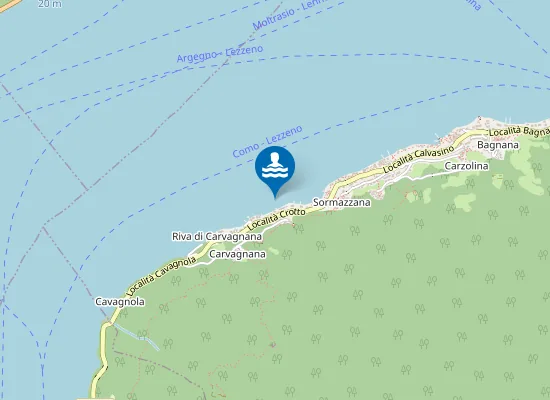 Map of SPIAGGIA RIVABELLA CROTTO