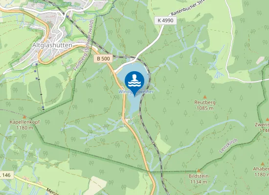 Map of Altglashuetten Windgfaellweiher