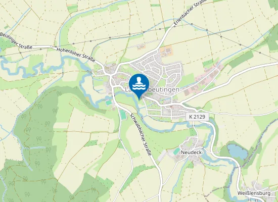 Map of OBERGINSBACH BADESEE