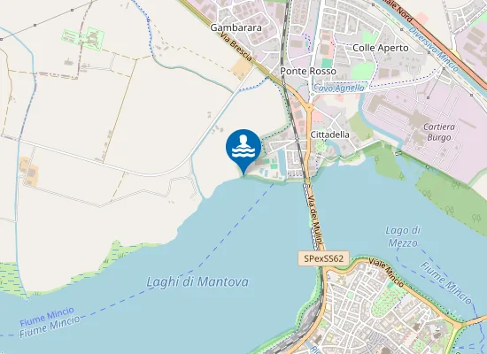 Map of DARSENA VELA - CANOTTIERI MINCIO