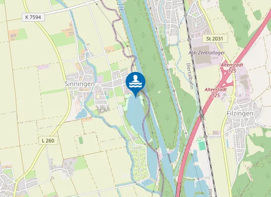 Map of SINNINGEN BADESEE SINNINGEN