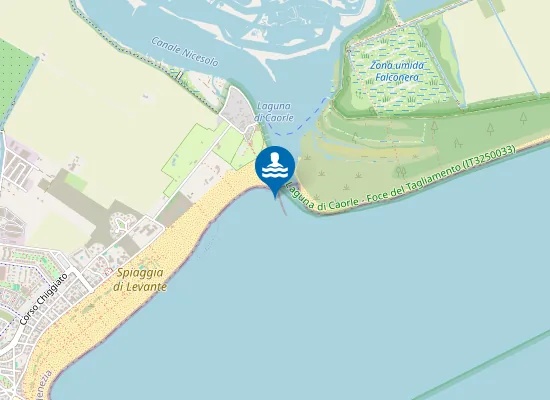 Map of LEVANTE 50 M SUD DIGA DX FOCE CANALE NICESOLO