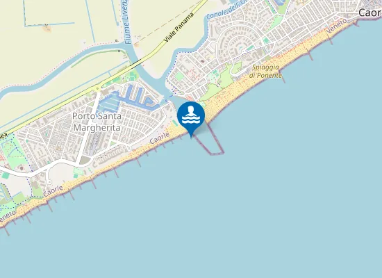 Map of PORTO S.MARGHERITA 50 M SUD DIGA DX FOCE FIUME LIVENZA