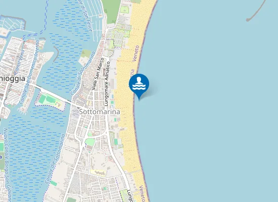 Map of SOTTOMARINA 1600 M SUD INIZIO DIGA S. FELICE