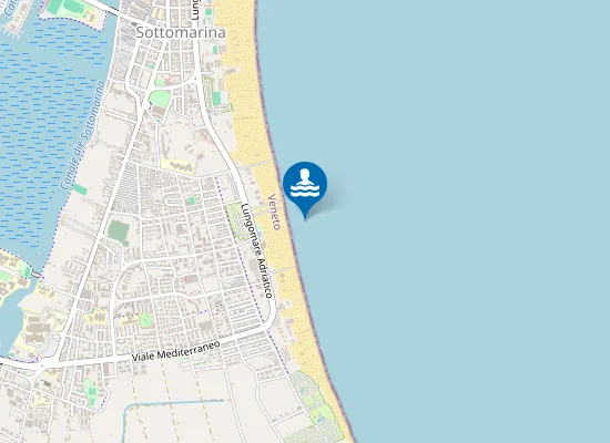 Map of SOTTOMARINA 3000 M SUD INIZIO DIGA S. FELICE