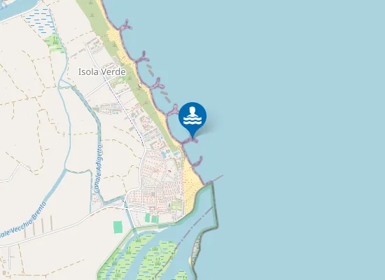 Map of ISOLA VERDE 500 M NORD INIZIO DIGA SX FOCE FIUME ADIGE