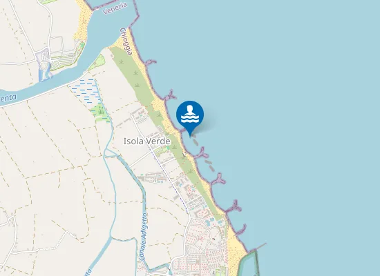 Map of ISOLA VERDE 1400 METRI SUD INIZIO DIGA DX FOCE FIUME BRENTA