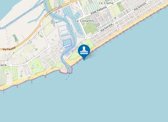 Map of JESOLO LIDO SPONDA SX FOCE FIUME SILE