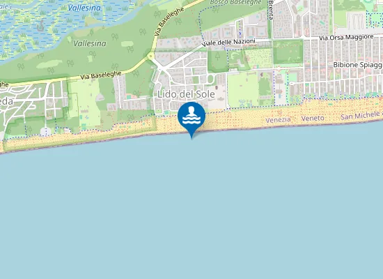 Map of BIBIONE VIA VENETO