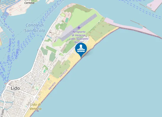 Map of VENEZIA LIDO SAN NICOLO`