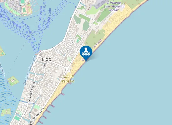 Map of VENEZIA LIDO LUNGOMARE D`ANNUNZIO