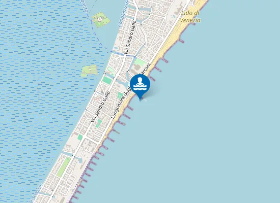 Map of VENEZIA LIDO LUNGOMARE MARCONI 41