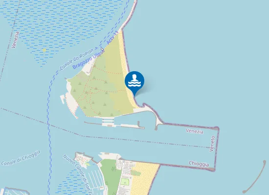 Map of PELLESTRINA 150 M NORD INIZIO DIGA CAROMAN