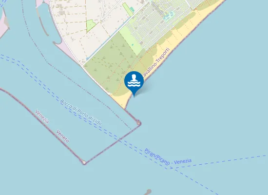 Map of CAVALLINO 100 M NORD DIGA PUNTA SABBIONI