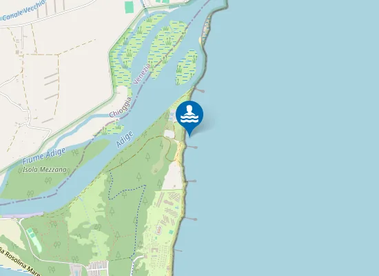 Map of ROSOLINA MARE 300 M SUD DEPURATORE COMUNALE