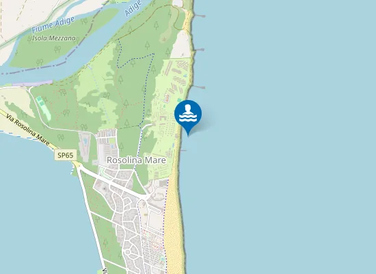 Map of ROSOLINA MARE 600 M NORD TORRE PIEZOMETRICA